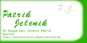 patrik jelenik business card